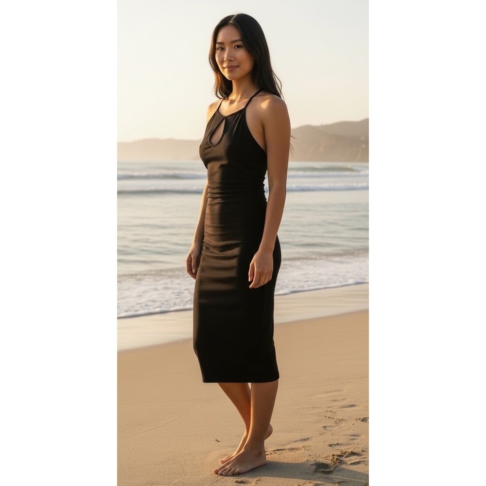 New! Pacsun La Hearts Women's Tank Sheath Dress Size X Small XS Black Beach NWT